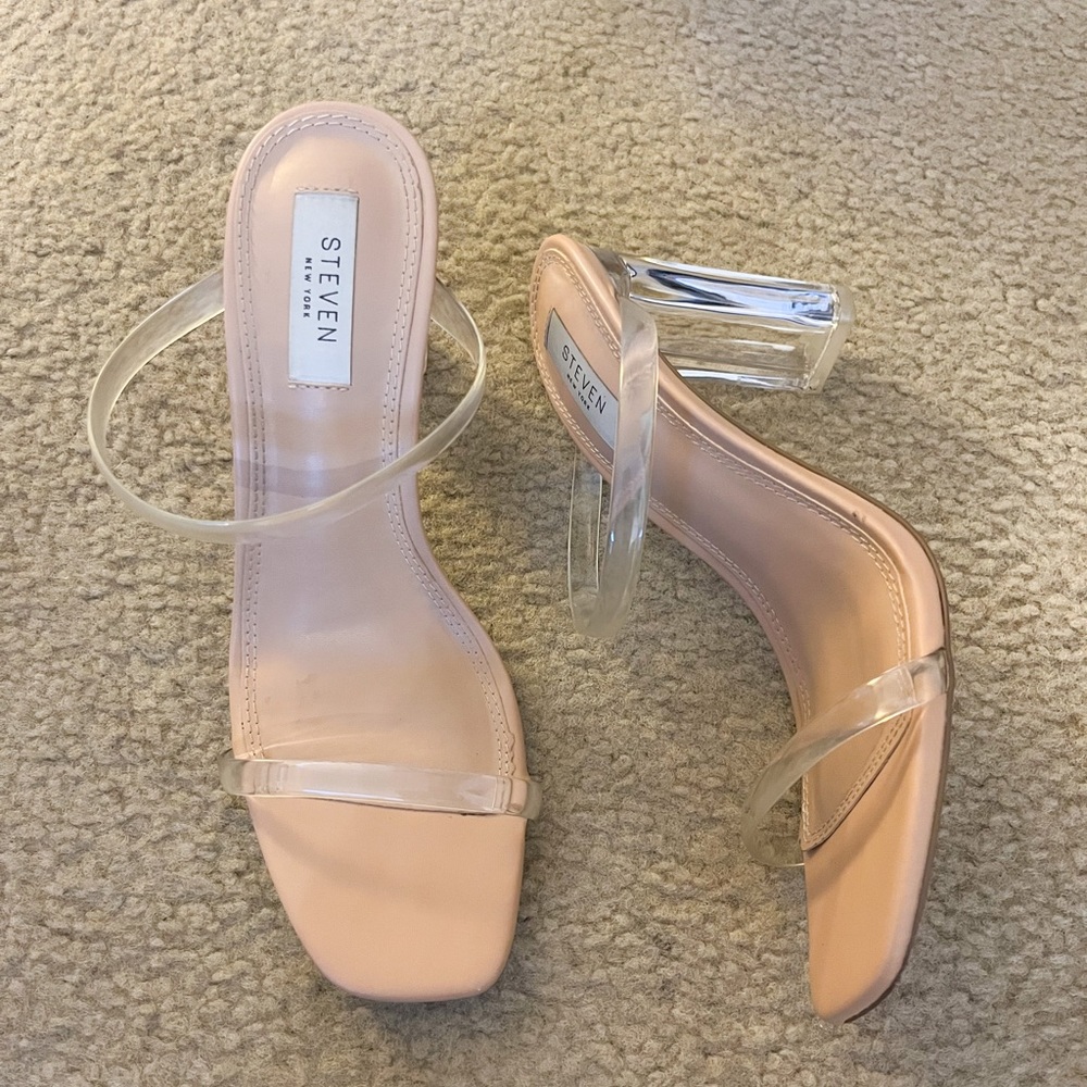 Steven New York Nude Clear Heels